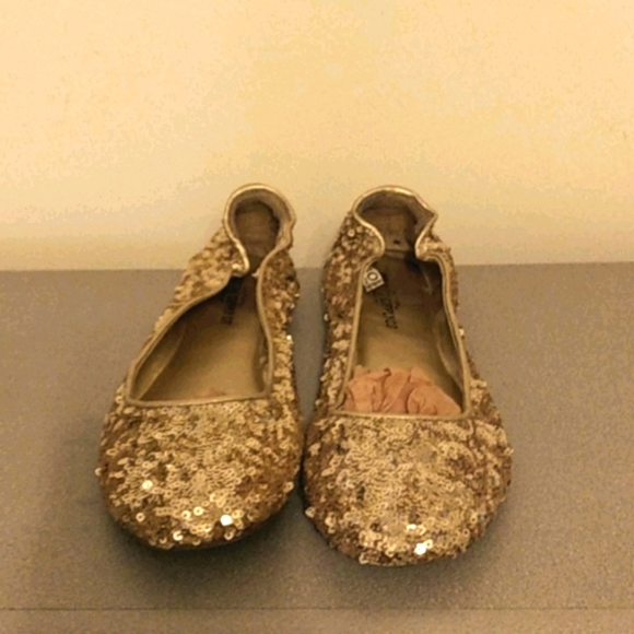 Mossimo Gold Sequin Flats - Picture 1 of 5
